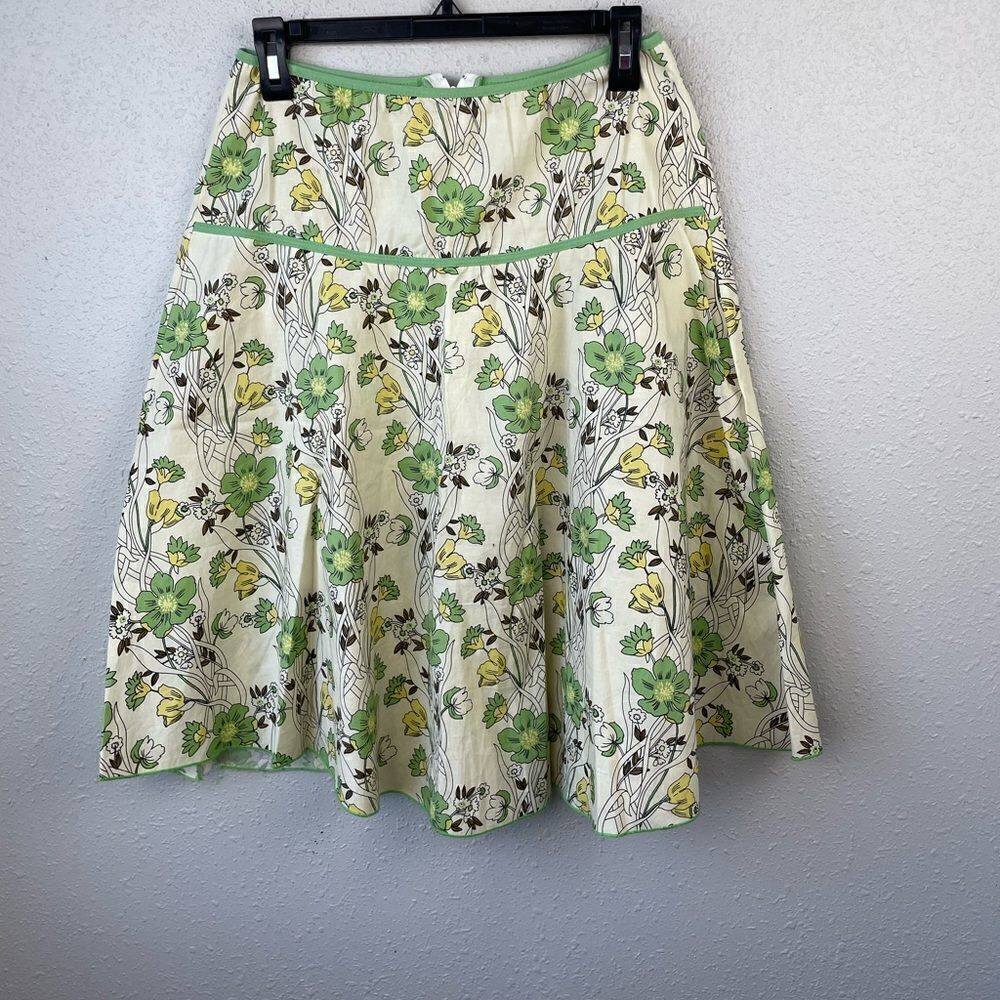 JKLA California Floral Midi Skirt Size M EUC